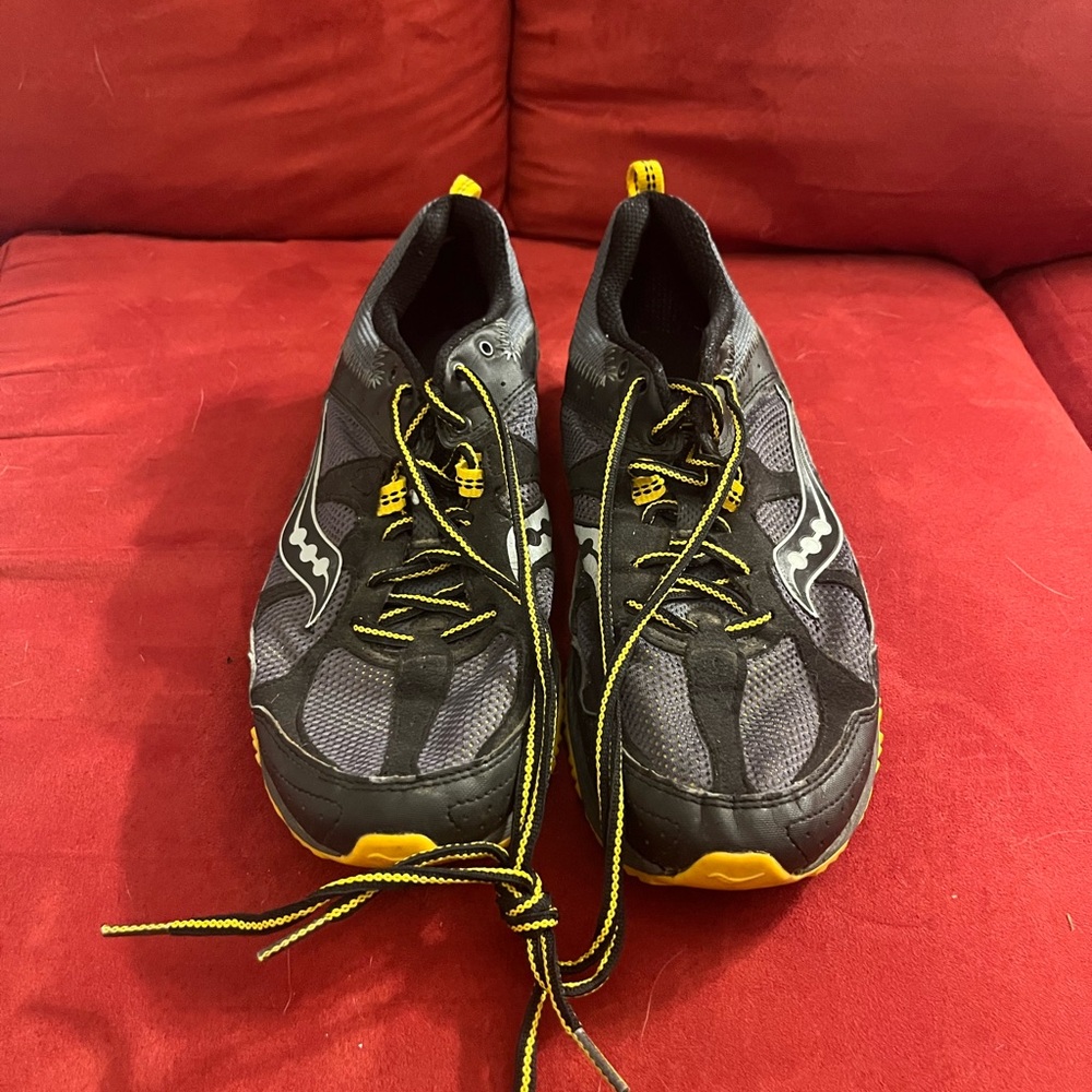 Saucony Black and Yellow Athletic Shoes
